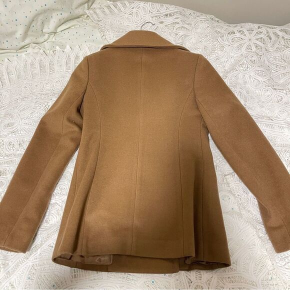 Aritzia Camel Double-Breasted Leather Jacket - Picture 10 of 14